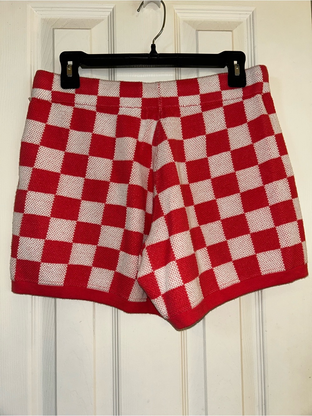 NWOT Vans Ladies Large Red and White Checkerboard Casual Shorts - Picture 2 of 5